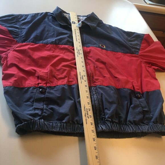 VTG Tommy Hilfiger Windbreaker Jacket XL Navy Red 90s Colorblock Sailing - Picture 11 of 16